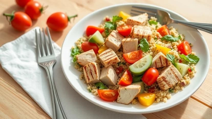 Bulgursallad med kyckling som rätten som räcker