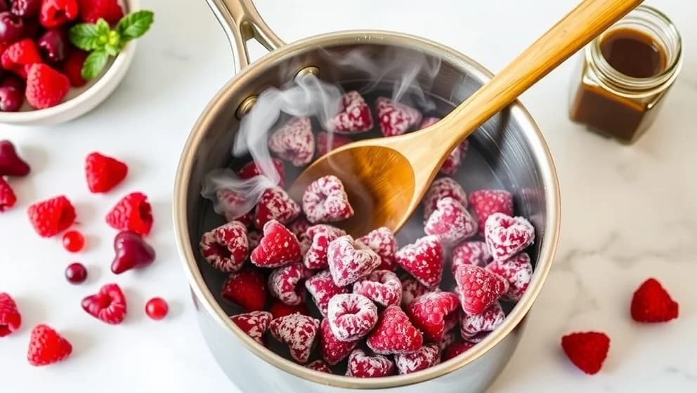 Så kokar du frysta hallon perfekt hemma