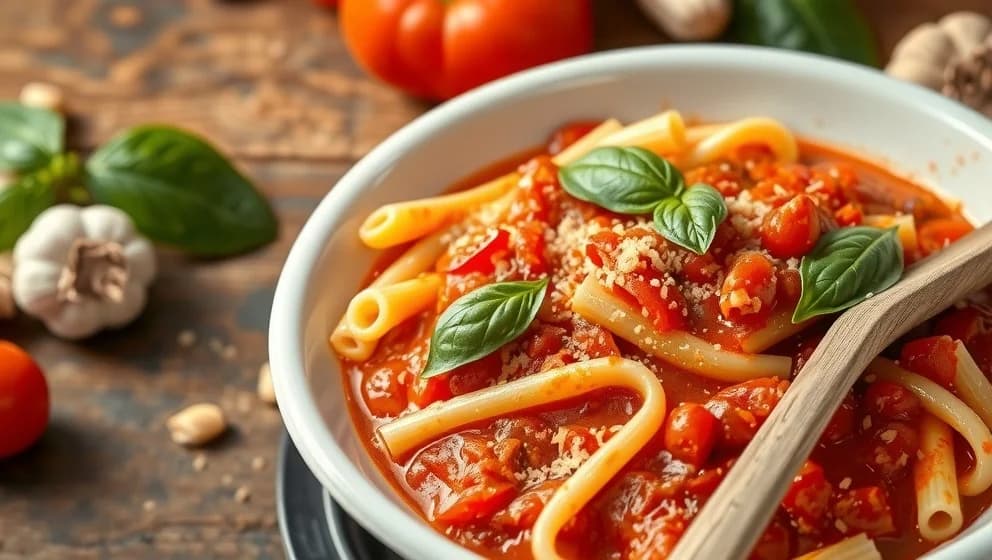 Pasta med tomatsås som smakar gott